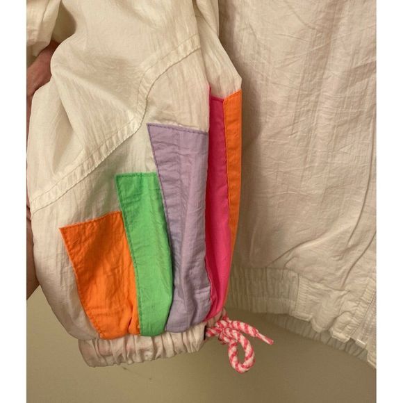 Vintage Outer stuff 2 Windbreaker Full Zip 80’s  90’s White Womens SZ Small - Picture 4 of 10